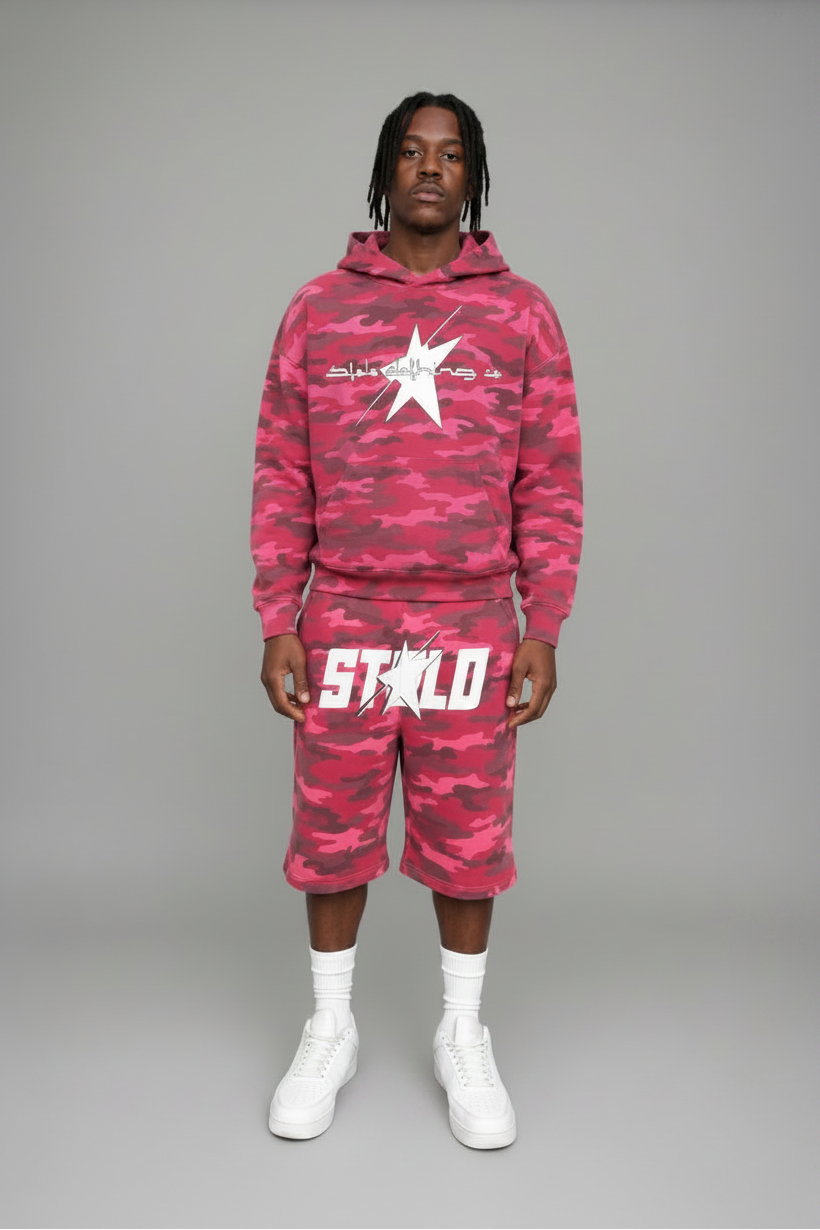 Stolo Clothing Co LOGO ROSE CAMO Heavyweight Hoodie (420 GSM)