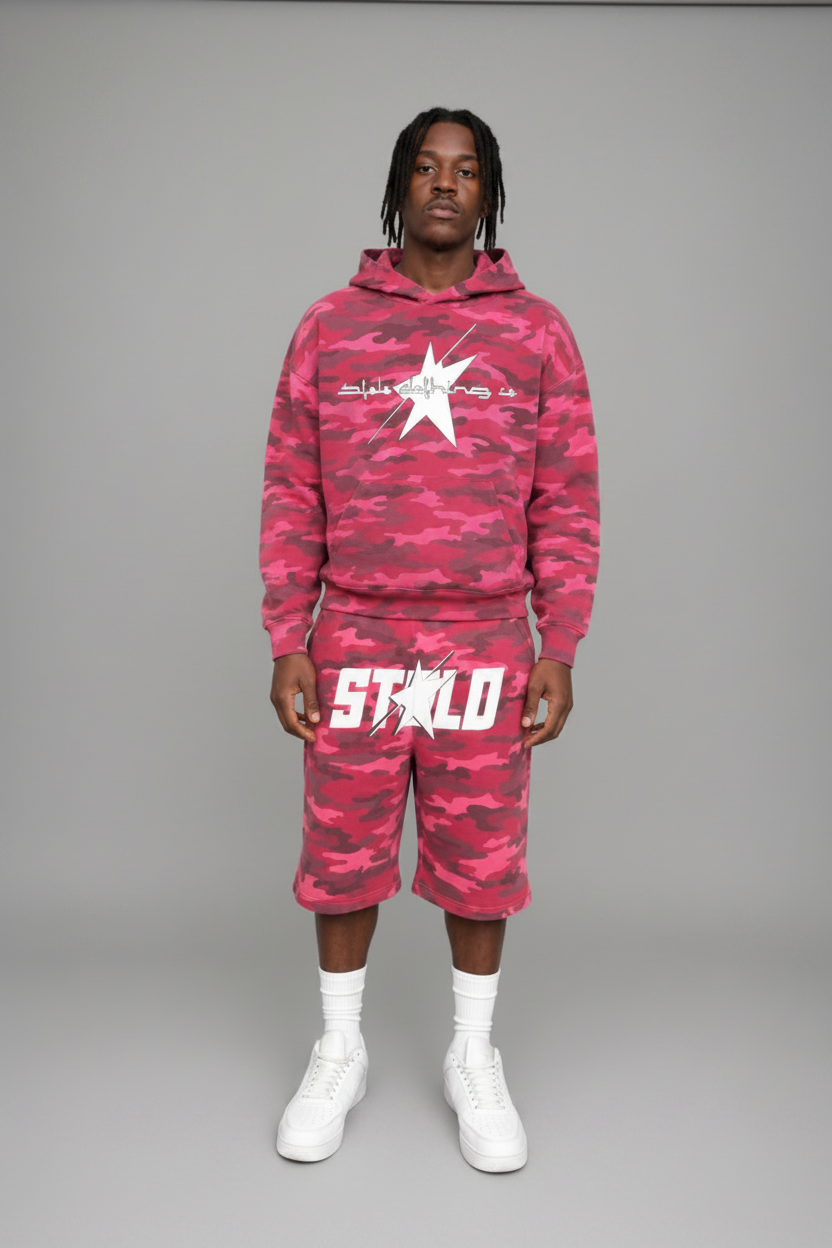 Stolo Clothing Co LOGO ROSE CAMO Heavyweight Hoodie (420 GSM)