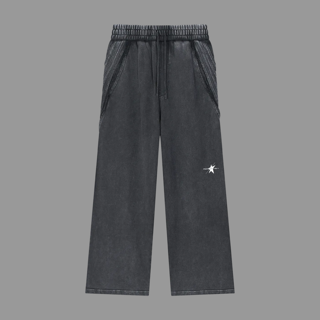 Stolo Clothing Co PROJECT 08 Snow Washed Tape Raw Edge Sweatpants