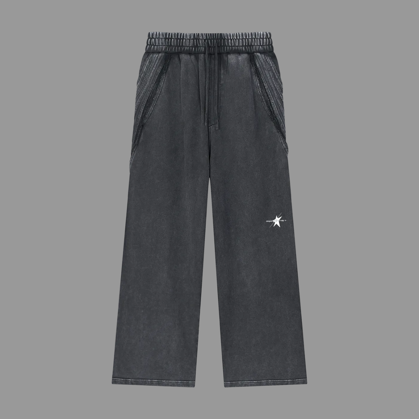 Stolo Clothing Co PROJECT 08 Snow Washed Tape Raw Edge Sweatpants