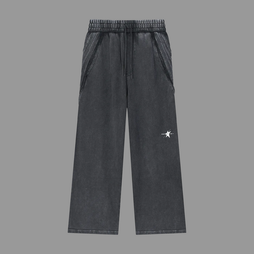 Stolo Clothing Co PROJECT 08 Snow Washed Tape Raw Edge Sweatpants