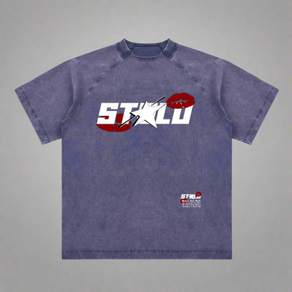 Vintage Stolo Clothing Co LUV U Raglan Cotton Tee