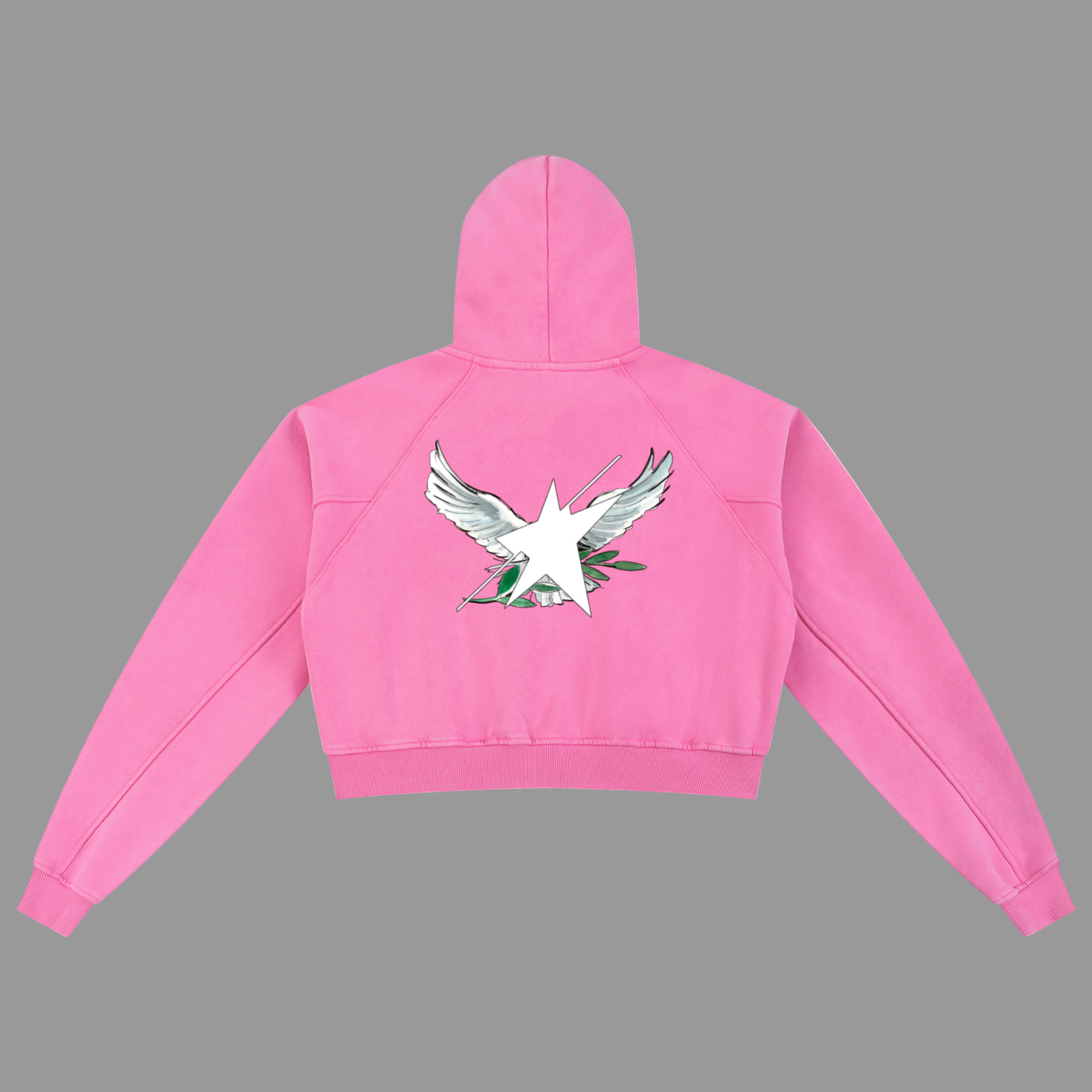 Stolo Clothing Co Birdies Snow Washed Cropped Hoodie