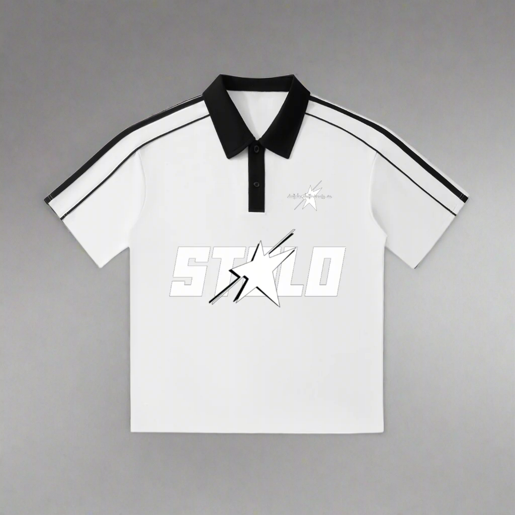 Stolo Clothing Co STARCHILD Contrast Collar Short-Sleeve Polo Tee Shirt