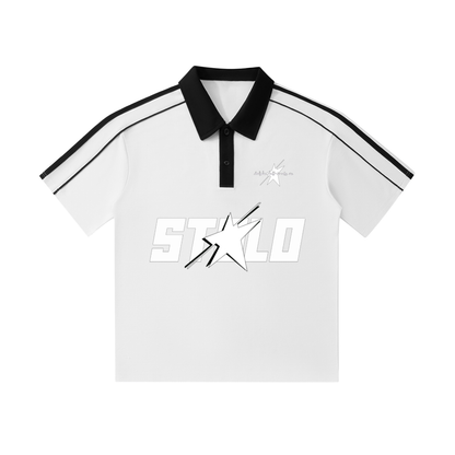 Stolo Clothing Co STARCHILD Contrast Collar Short-Sleeve Polo Tee Shirt