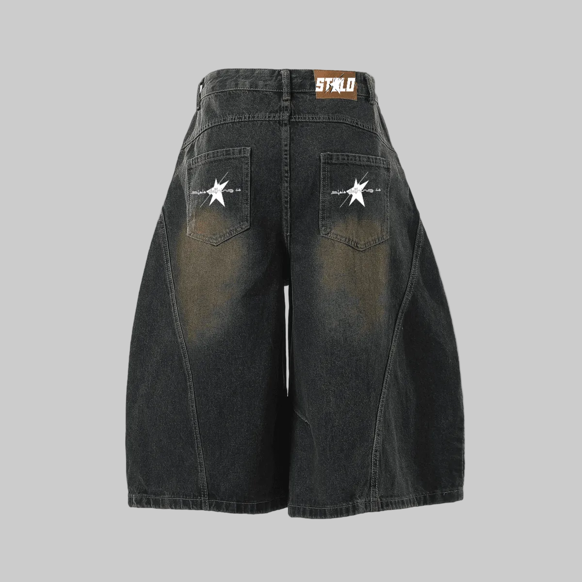 Stolo Clothing Co Essential Unisex Wide-Leg Curved Blade Denim Shorts (JORTS)