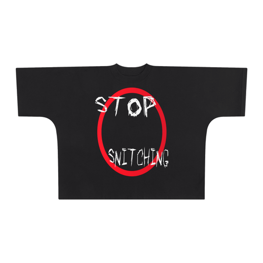 Stolo Clothing Co Stop Snitching Oversize Cut Boxy Tee