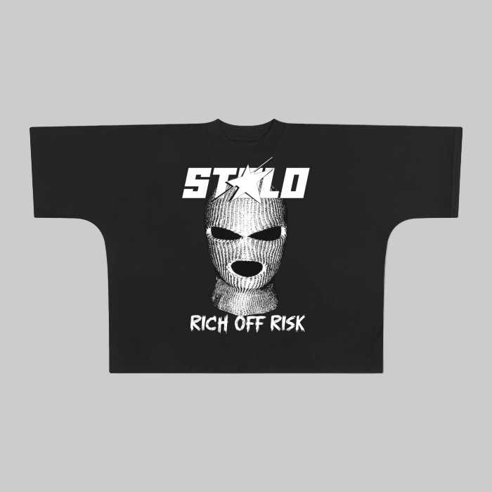 Stolo Clothing Co RICH OFF RISK Oversized Boxy Tee