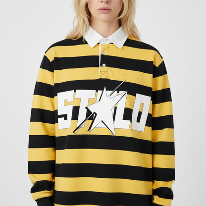 Stolo Clothing Co STARCHILD WHERES WALDO Striped Polo Tee