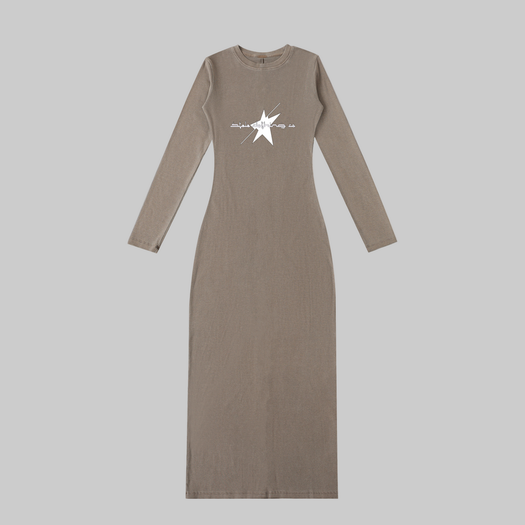 Stolo Clothing Co Essentials Dyed Washed Slit Maxi Dress