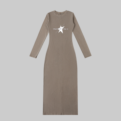 Stolo Clothing Co Essentials Dyed Washed Slit Maxi Dress