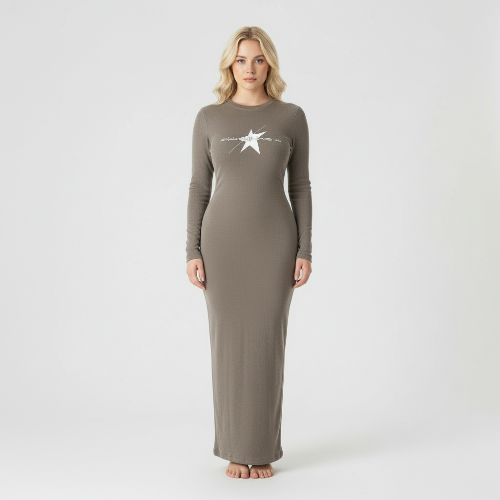 Stolo Clothing Co Essentials Dyed Washed Slit Maxi Dress