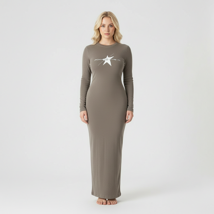 Stolo Clothing Co Essentials Dyed Washed Slit Maxi Dress