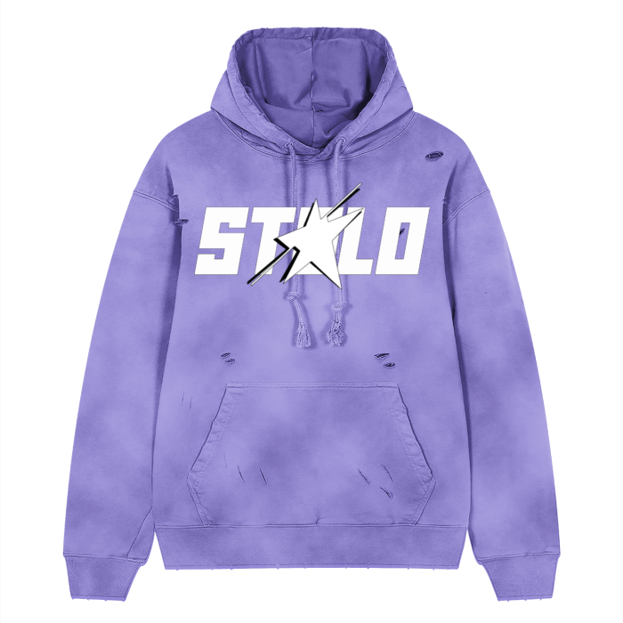 Stolo Clothing Co STARCHILD Hand-Frayed Pure Cotton Monkey Washed Hoodie