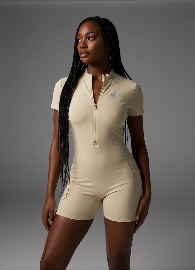 Stolo Clothing Co REBORN Quarter-Zip Short Sleeve Romper