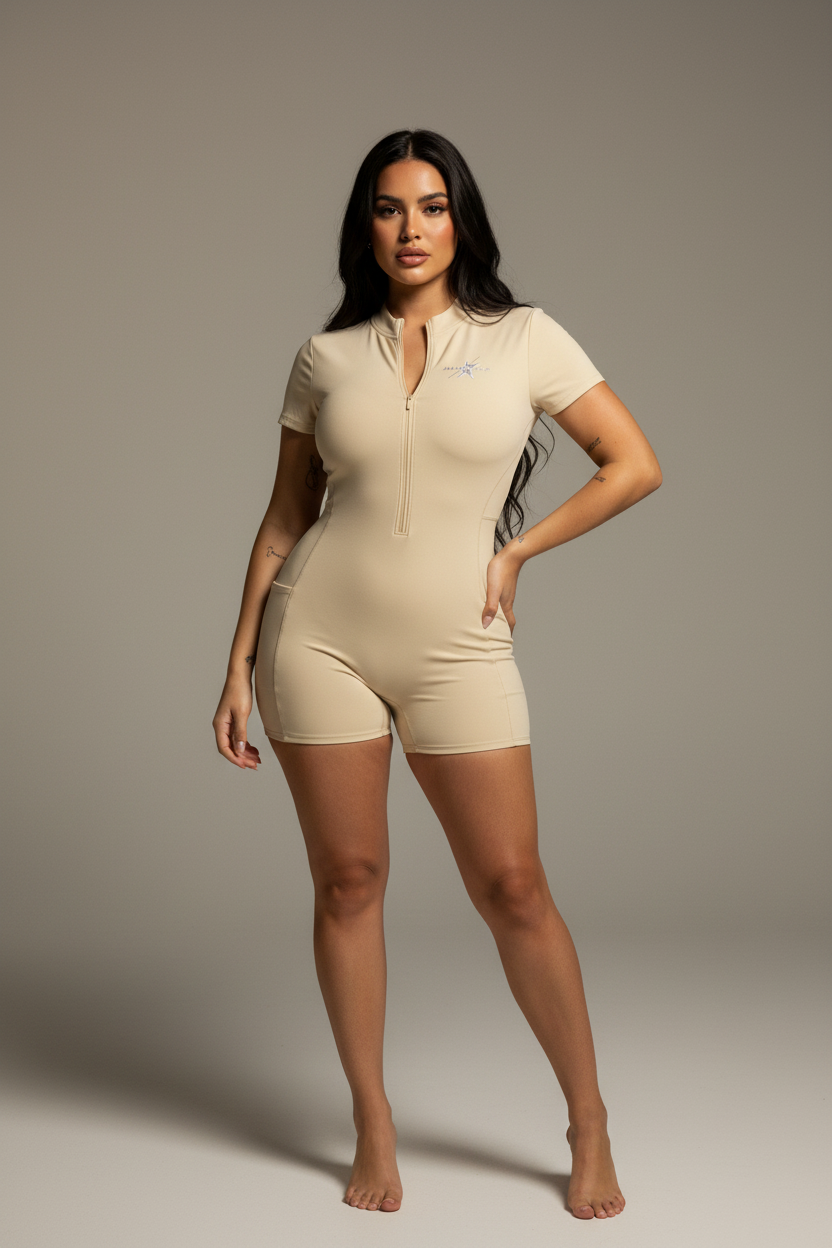 Stolo Clothing Co REBORN Quarter-Zip Short Sleeve Romper