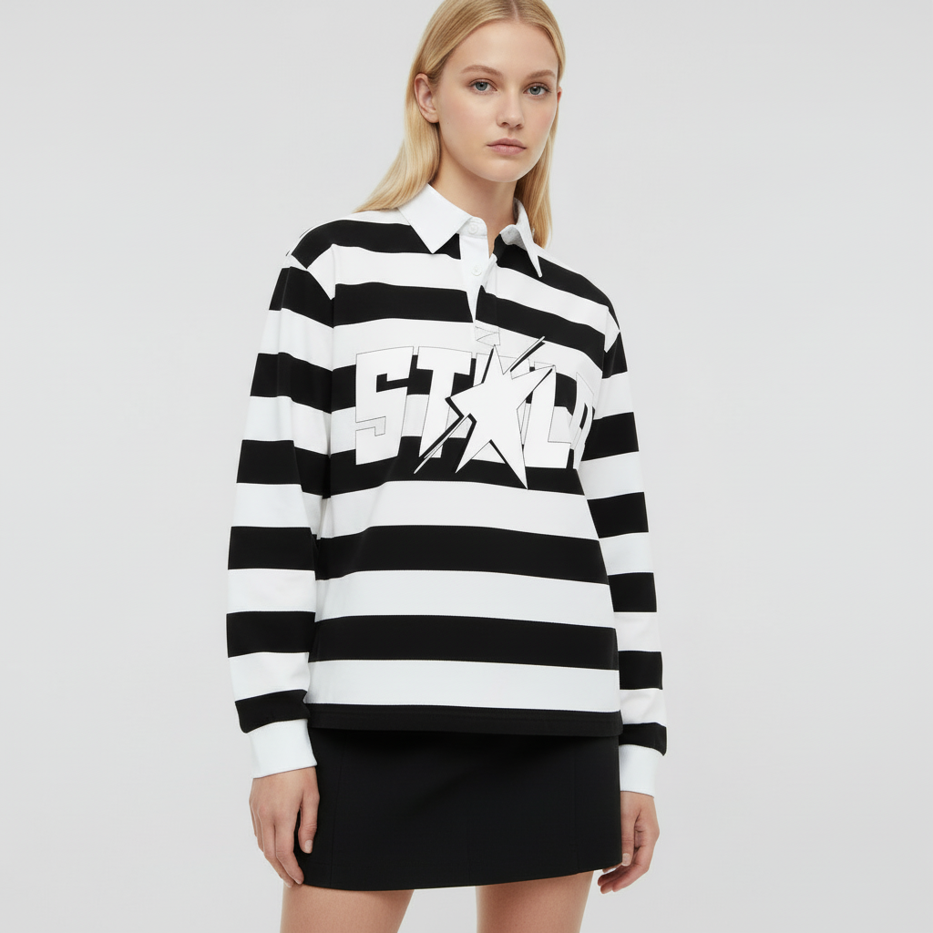 Limited Edition Stolo Clothing Co STARCHILD WHERES WALDO Striped Polo Tee