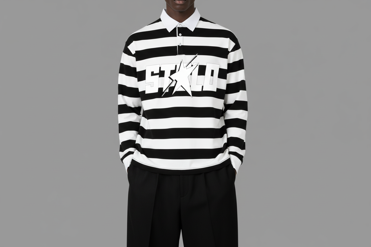 Stolo Clothing Co STARCHILD WHERES WALDO Striped Polo Tee