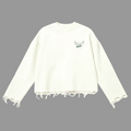 Stolo Clothing Co Birdies Waffle Cropped Distressed Sleeve Tee