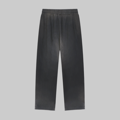 Stolo Clothing Co LOGO Sun Faded Raw Edge Straight-Leg Sweatpants