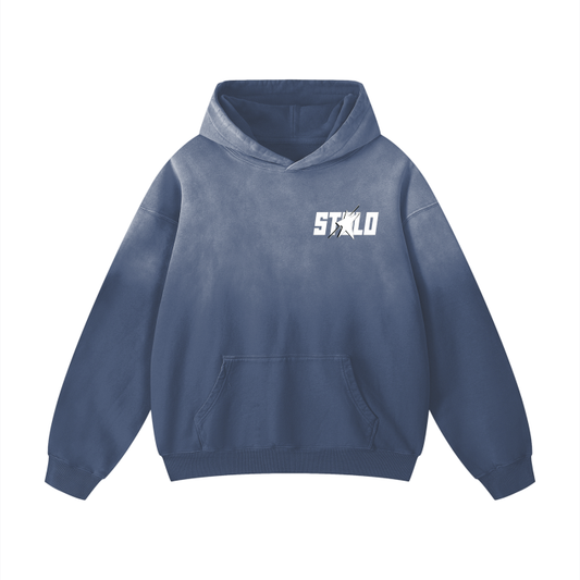 Stolo Clothing Co Starchild Heavyweight Pure Cotton Handcrafted Monkey Wash Oversized Hoodie [ PINK, BLUE & BLACK]