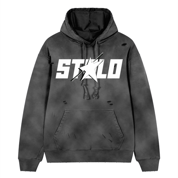 Stolo Clothing Co STARCHILD Hand-Frayed Pure Cotton Monkey Washed Hoodie