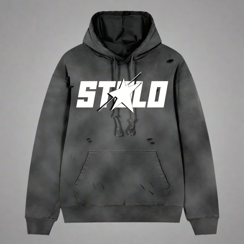 Stolo Clothing Co STARCHILD Hand-Frayed Pure Cotton Monkey Washed Hoodie
