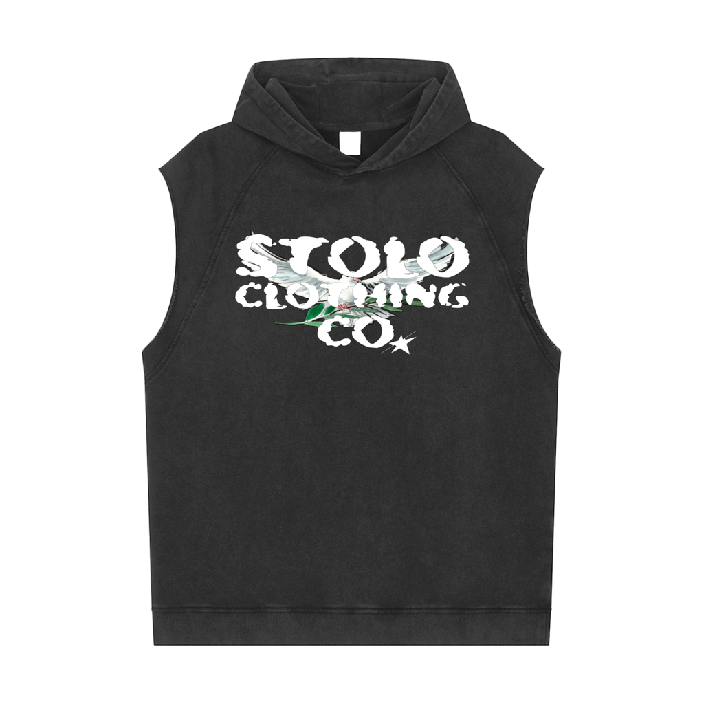 Stolo Clothing Co Birdies Snow Washed Sleeveless Hoodie