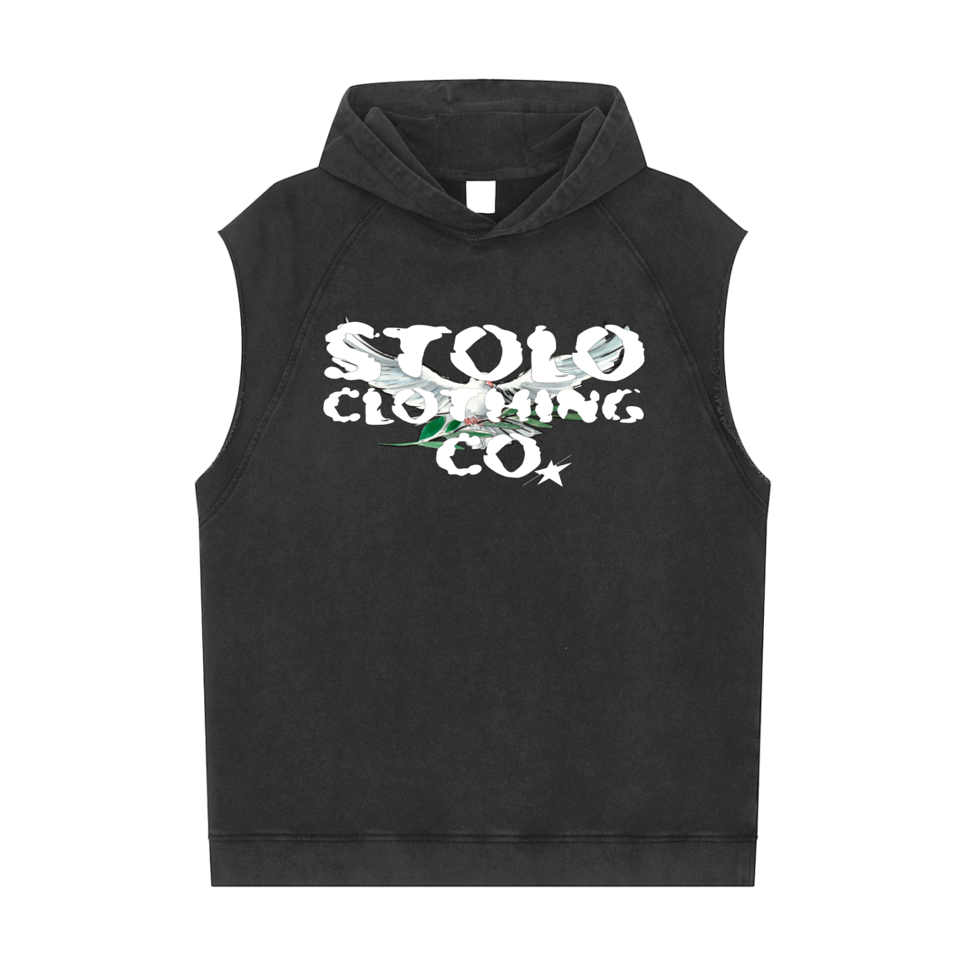 Stolo Clothing Co Birdies Snow Washed Sleeveless Hoodie