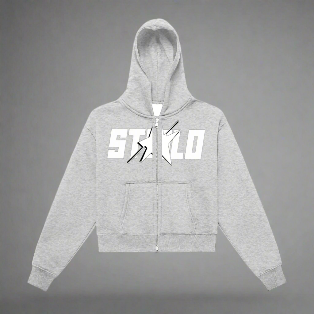 Stolo Clothing Co STARCHILD Fleeced Zip-Up Cropped Hoodie