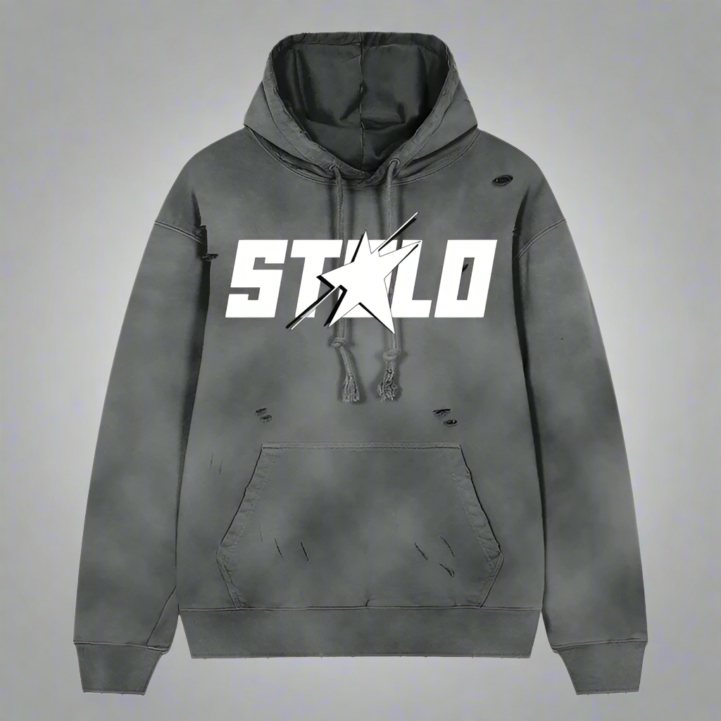 Stolo Clothing Co STARCHILD Hand-Frayed Pure Cotton Monkey Washed Hoodie