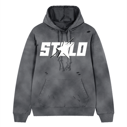 Stolo Clothing Co STARCHILD Hand-Frayed Pure Cotton Monkey Washed Hoodie