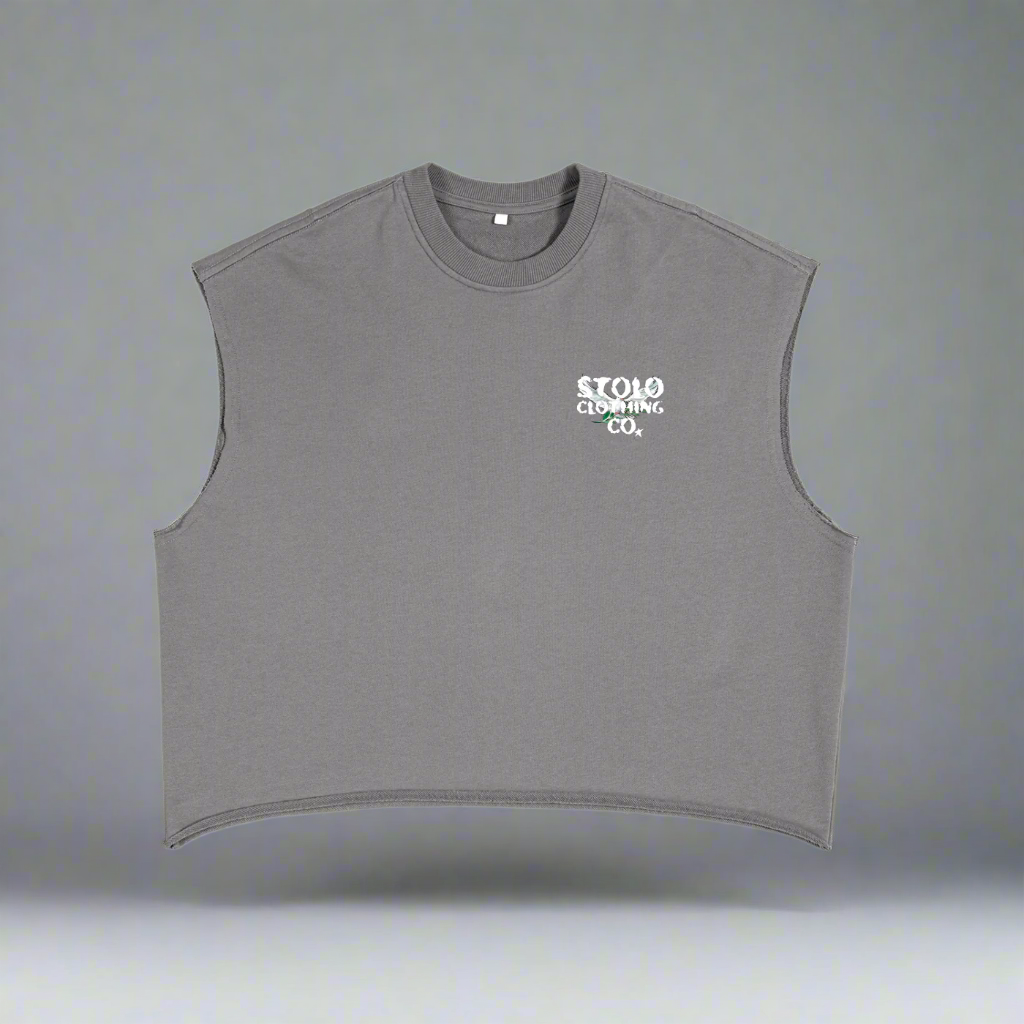 Stolo Clothing Co Birdies Minimalistic French Terry Boxy Tank Top Tee