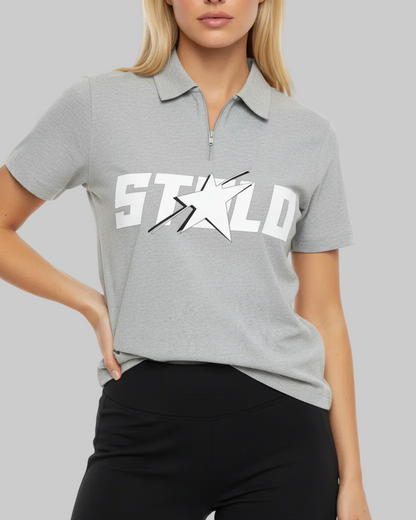 Stolo Clothing Co STARCHILD Quarter-Zip Cotton Polo Tee