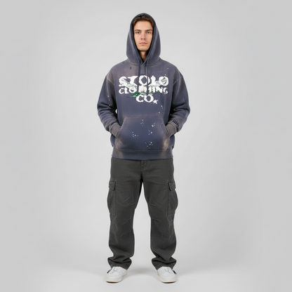 Limited Edition Stolo Clothing Co Birdies Vintage Washed Frayed Fleece Hoodie