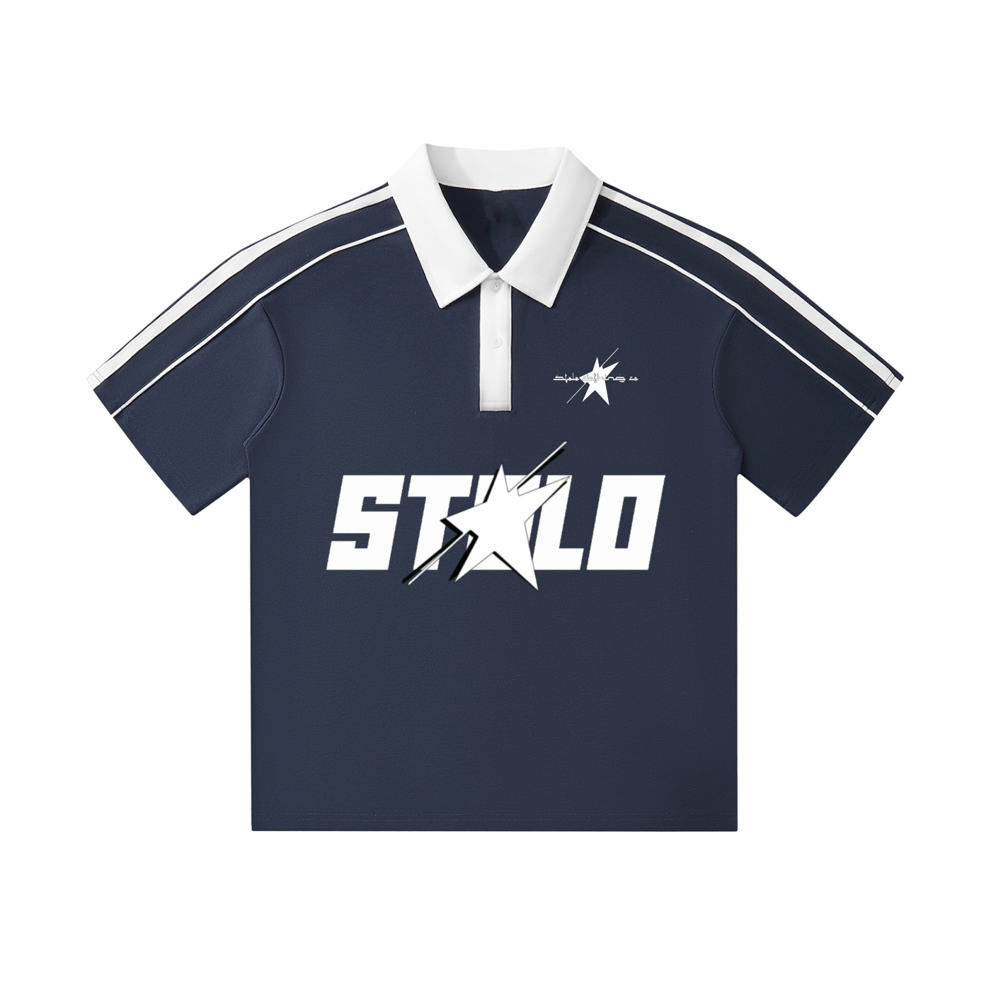 Stolo Clothing Co STARCHILD Contrast Collar Short-Sleeve Polo Tee Shirt