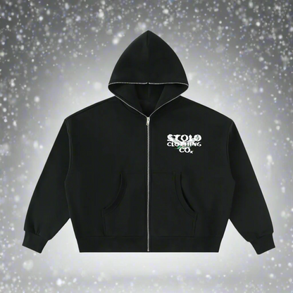 Stolo Clothing Co Birdies Fleece Full Zip-Up Boxy Hoodie