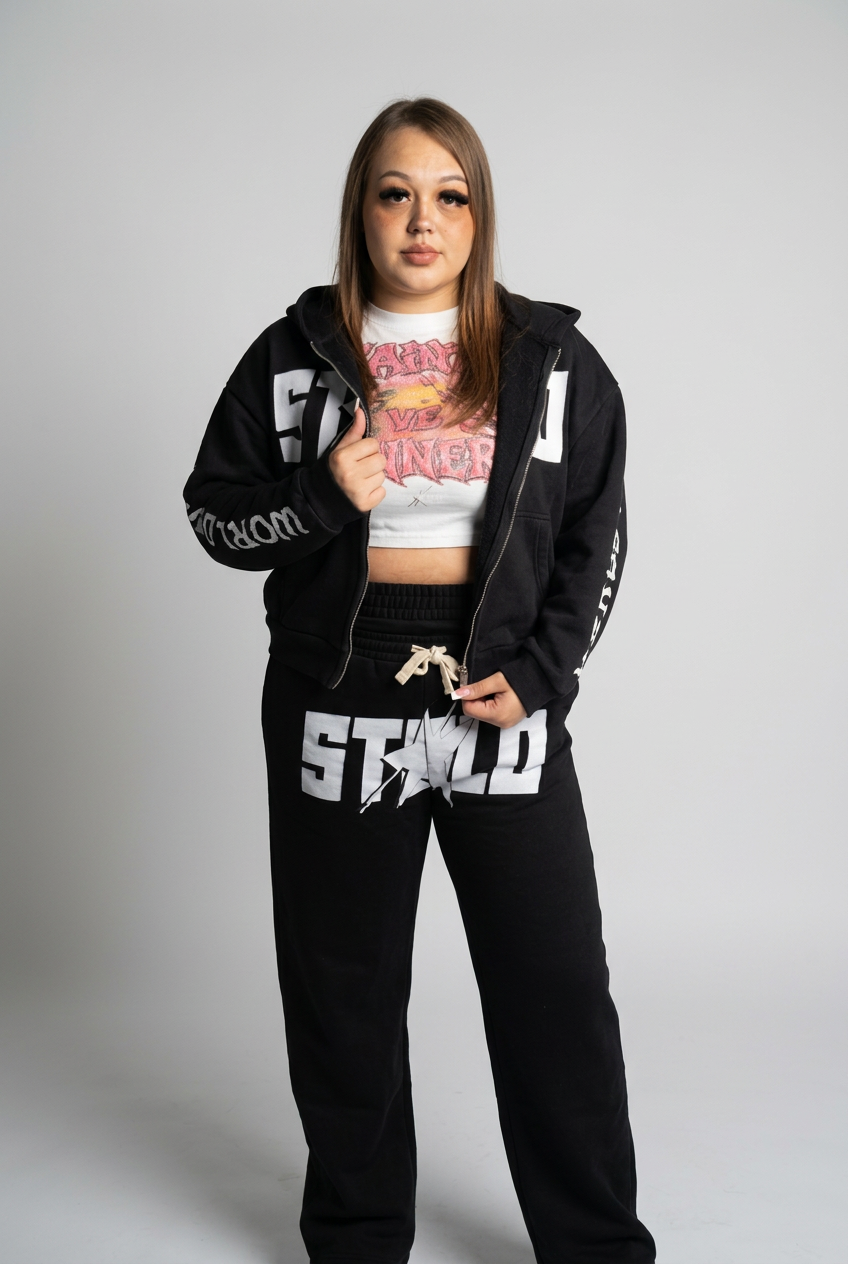 First photo with light-grey studio background