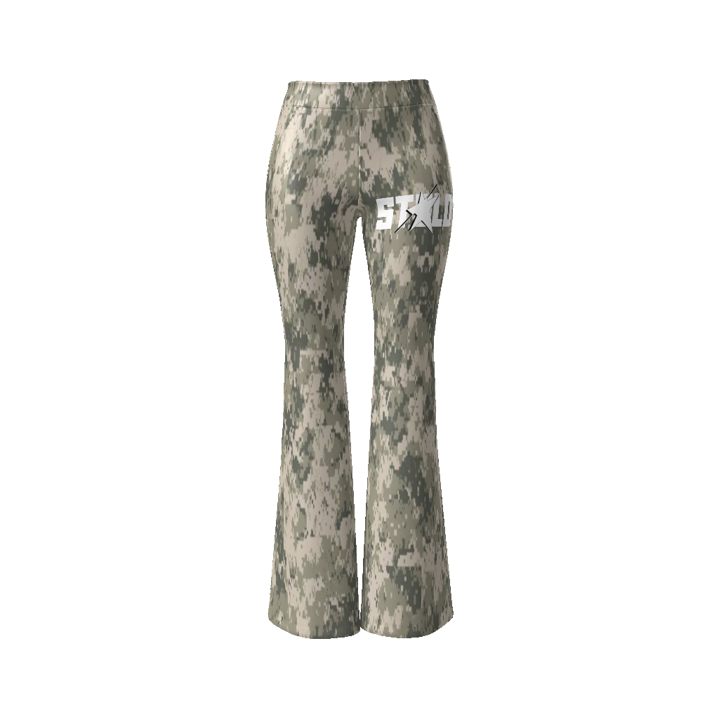 Stolo Clothing Co Military Camo Flare Leg Pants