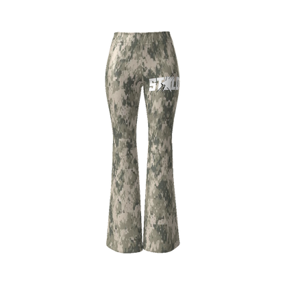 Stolo Clothing Co Military Camo Flare Leg Pants