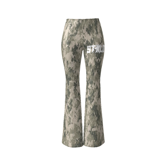 Stolo Clothing Co Military Camo Flare Leg Pants