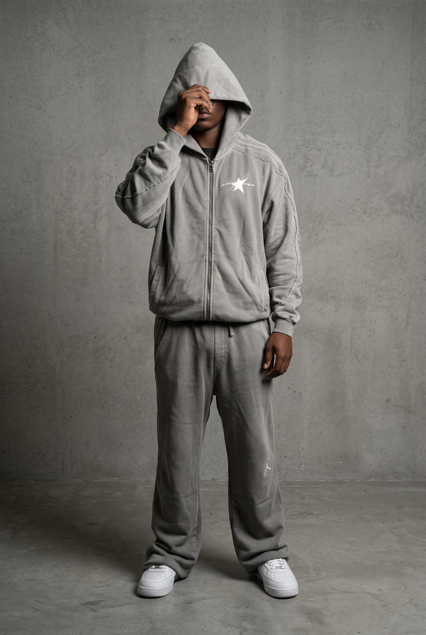 Grey hood-up