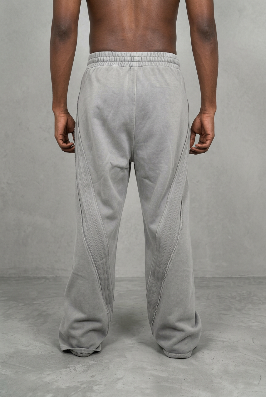 Grey pants rear detail