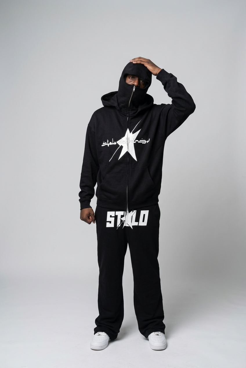 Hand-on-hood studio photo