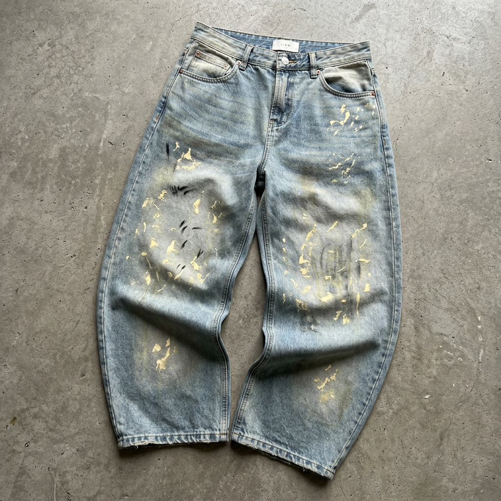 Hand-painted jeans redo