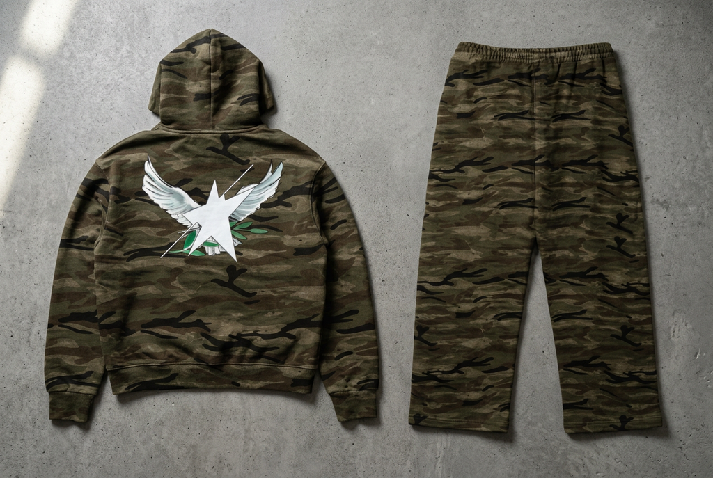Heavyweight camo set back floor visual
