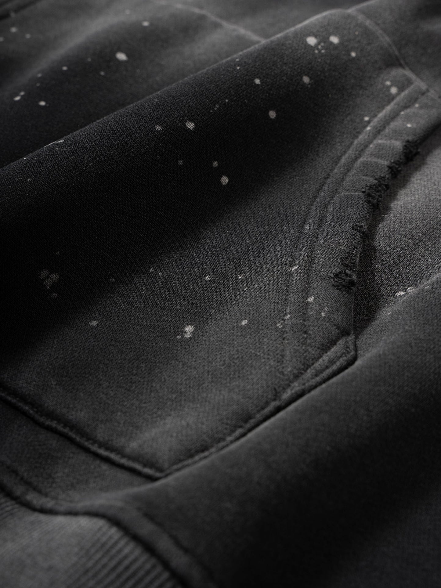 Stolo Clothing Co Still Shining Vintage Washed Hand Frayed Fleece Hoodie