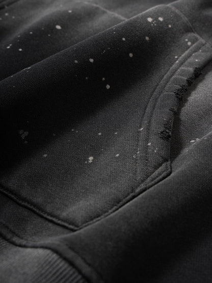 Stolo Clothing Co Still Shining Vintage Washed Hand Frayed Fleece Hoodie
