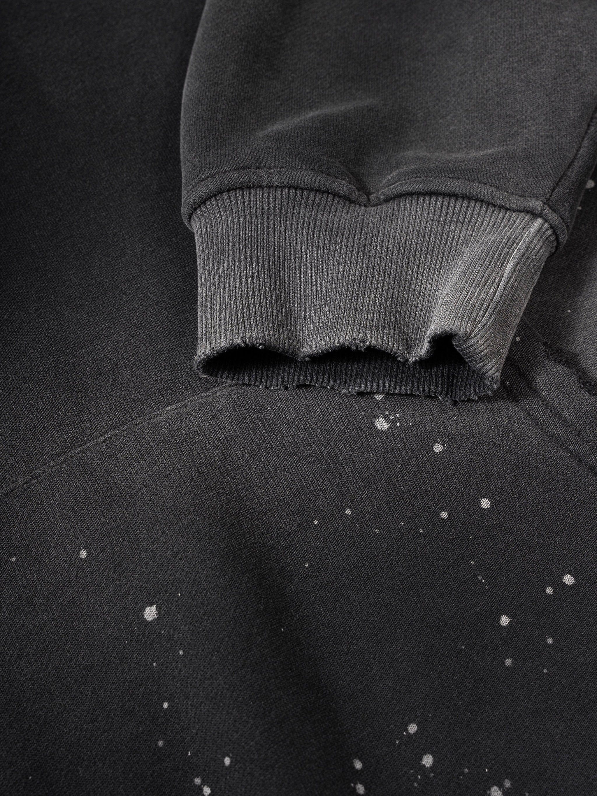 Stolo Clothing Co Still Shining Vintage Washed Hand Frayed Fleece Hoodie