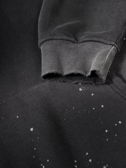 Stolo Clothing Co Still Shining Vintage Washed Hand Frayed Fleece Hoodie